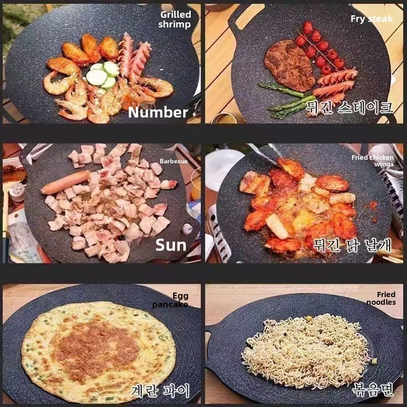 Outdoor Camping Card Stove Maifan Stone Baking Pan