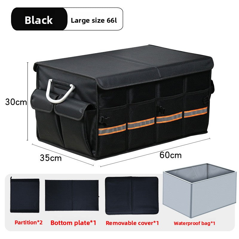 Folding Car Trunk Storage Box – Dual Color Organizer