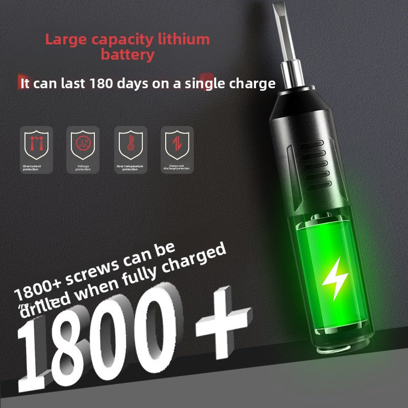 Electric screwdriver for household door lock installation