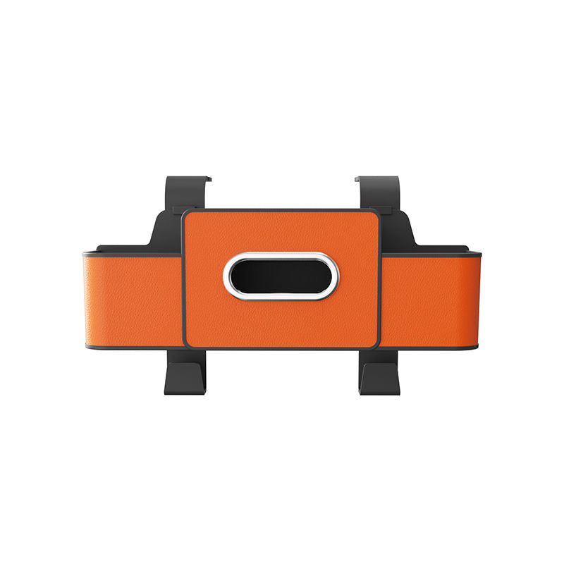 Leather multi-functional storage box for car use