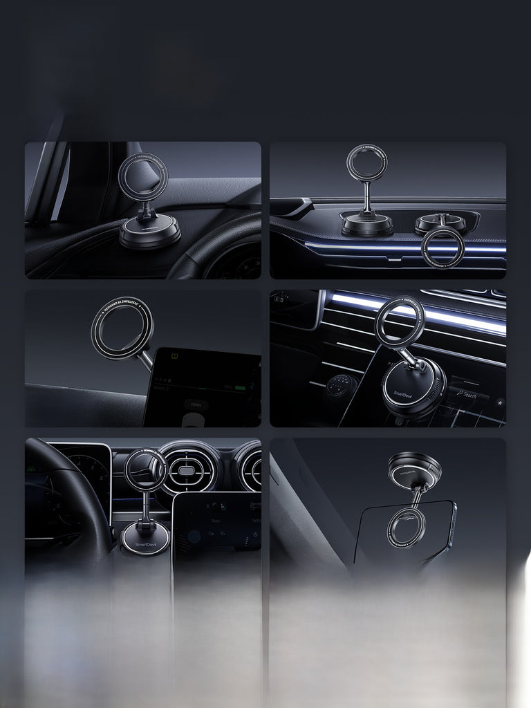 Magnetic Car Phone Holder with Vacuum Suction Mount