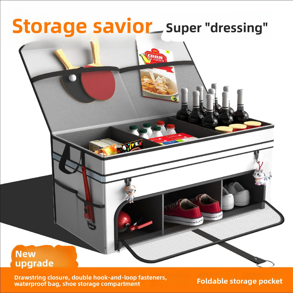 Car Trunk Folding Storage Box – Dual Color Organizer