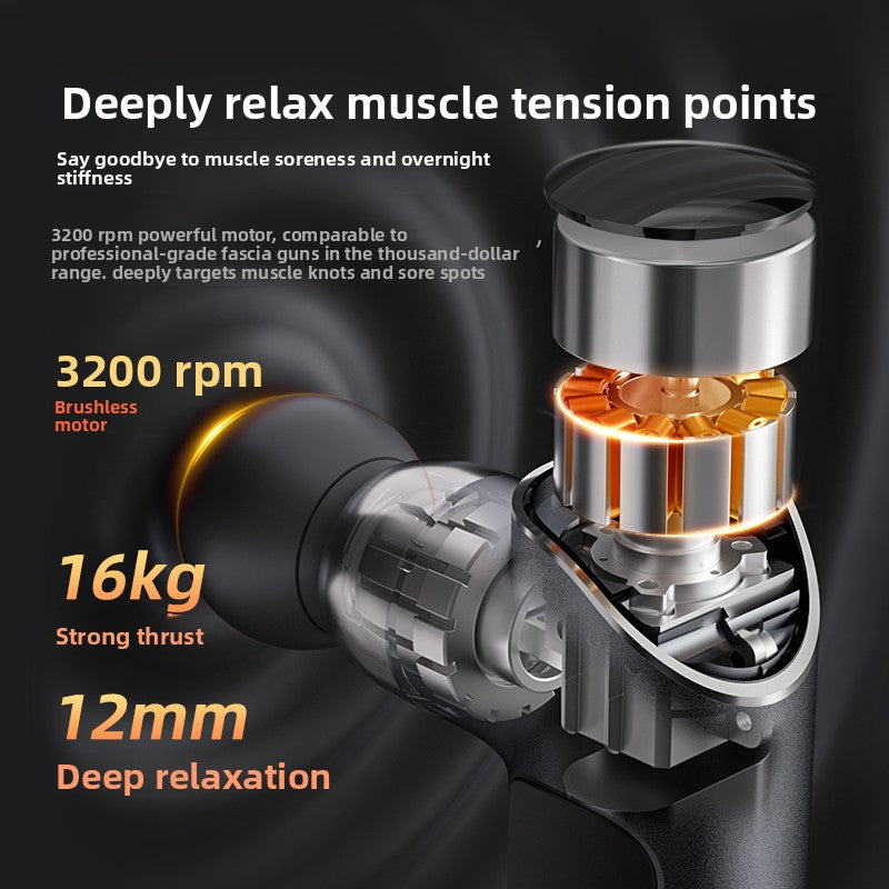 Metal brush-type fascial massager