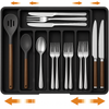 Expandable Kitchen Drawer Organizer  Large Capacity Adjustable Utensil Storage Tray for Cutlery, Spoons, Forks & Cooking Tools